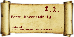 Perci Keresztély névjegykártya
